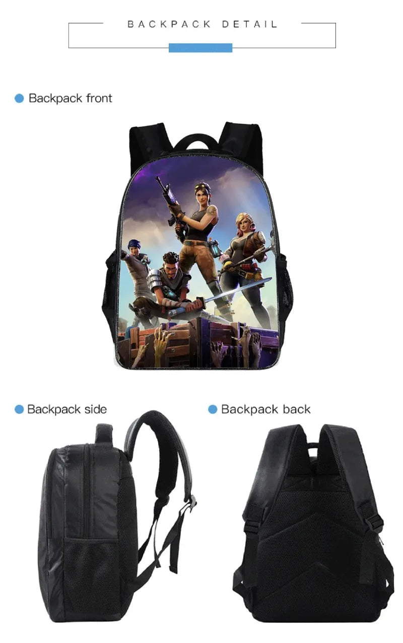 Fortnited 3-teiliges Rucksack-Set für Jungen – Victory Game, 16 Zoll, wasserabweisender Vorschul-Rucksack, cooler Grundschulrucksack