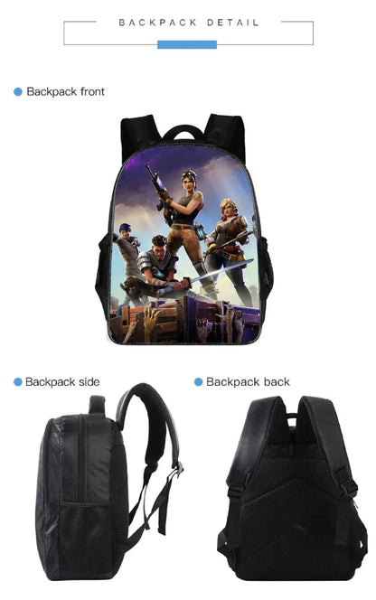 Fortnited 3-teiliges Rucksack-Set für Jungen – Victory Game, 16 Zoll, wasserabweisender Vorschul-Rucksack, cooler Grundschulrucksack
