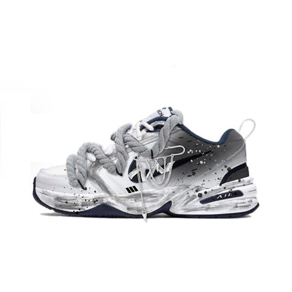 Personalizované tenisky Nike Air Monarch 4 s dekonstruovaným designem ve stylu rozstříknutého inkoustu, protiskluzové, odolné proti opotřebení, nízké unisex běžecké boty