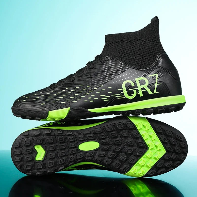 Nouvelles chaussures de football pour hommes, crampons pour terrain en herbe, baskets, chaussures de football de haute qualité, antidérapantes, montantes, pour futsal, matchs en salle, best-seller FG/TF
