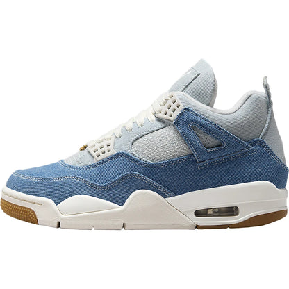 Nike Original JORDAN Damen-Basketballschuhe aus Denim mit Luftpolster-Stoßdämpfung, mittelhoher Schaft, IB6716-100
