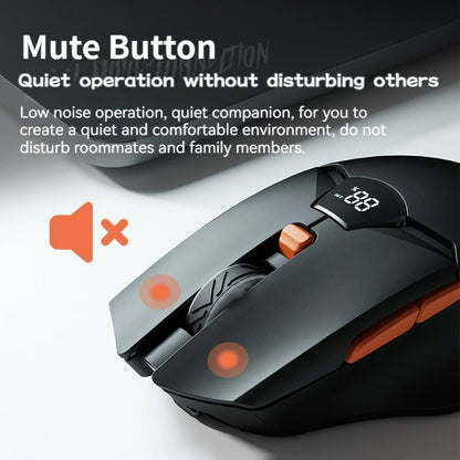 Kabellose Bluetooth-Maus, intelligentes Bildschirm-Display, Dual-Mode-Stummschalttaste, 600mAh Lithium-Akku, Office-Maus für Tablet und Notebook