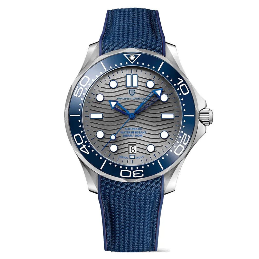 PAGANI DESIGN 2026 New V2 Waves 200M Relógio de mergulho automático masculino de luxo, cristal de safira, relógio de pulso masculino AR