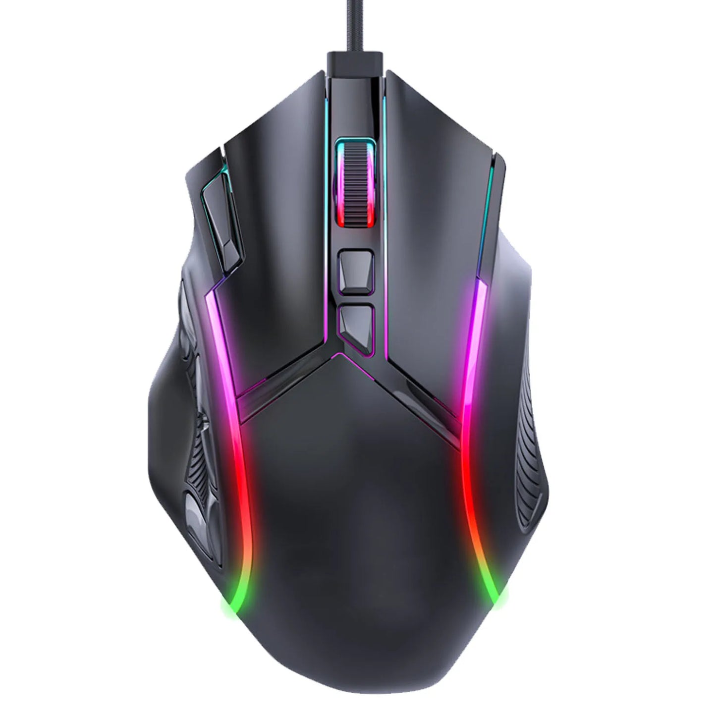12800DPI Gaming Mouse RGB Wired 12800DPI 12 Keys Macro Definition Computer Replacement Accessories