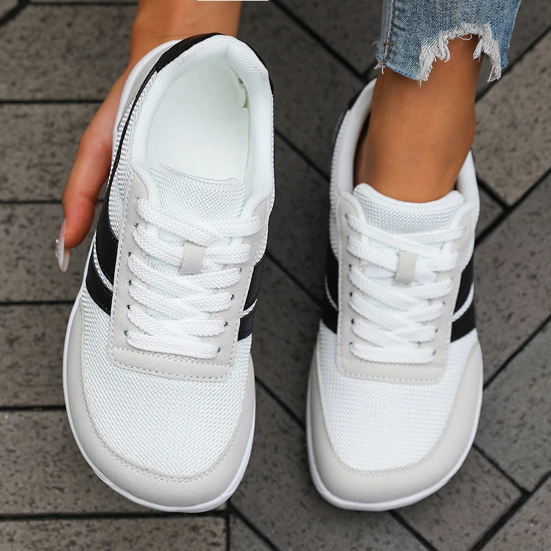 Women’s Shoes Sneakers Wide Toe Barefoot Casual Wide Last Fashionable Canvas Black Flat Board Shoes Breathable Mesh Men’s Shoes