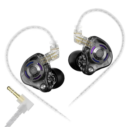 Auriculares IEM Gaming KZ Gale – Monitor In-Ear HiFi con driver superlineal y cable desmontable de 2 pines chapado en plata