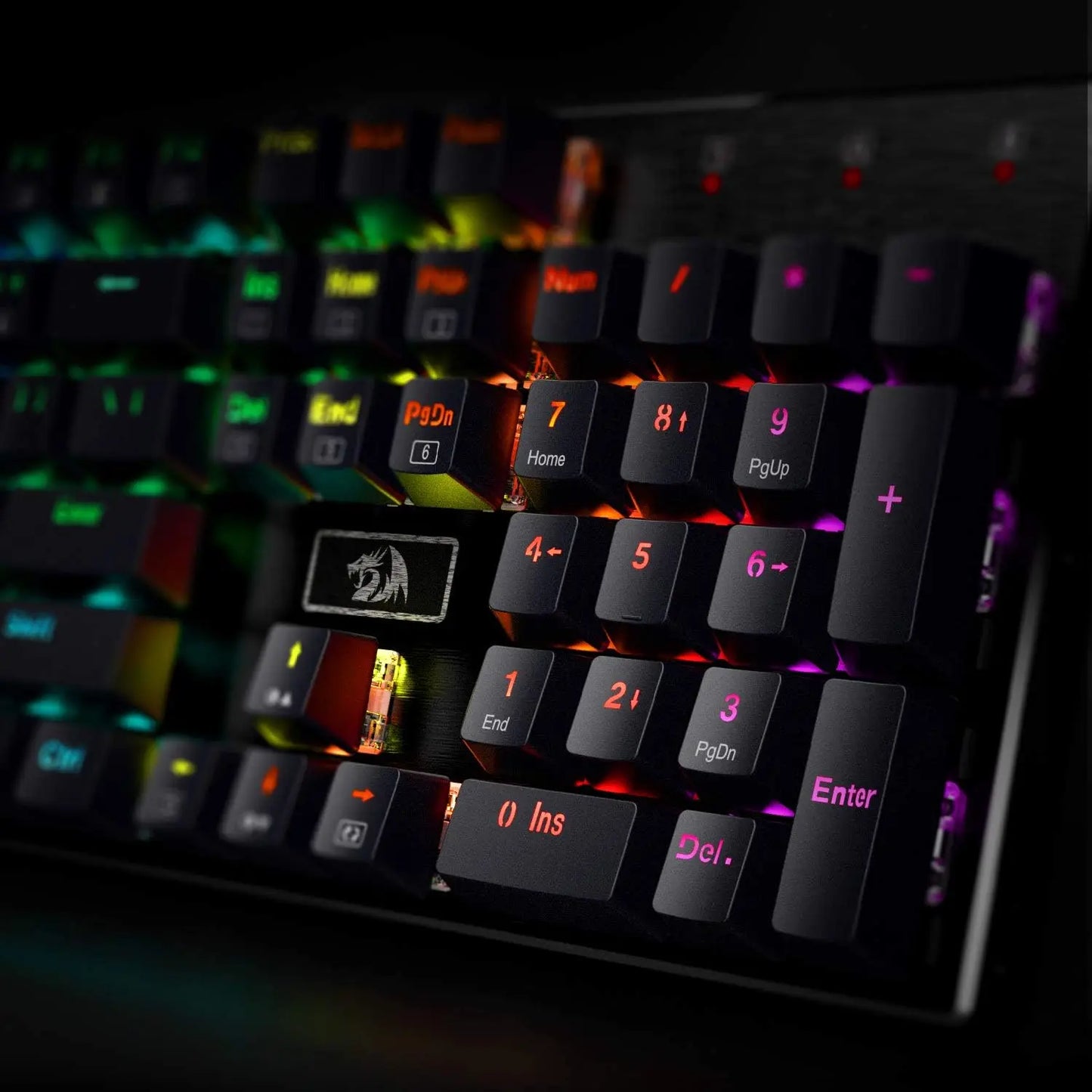 Redragon K556 RGB Mechanical Gaming Keyboard Wired 104 Keys Hot-Swappable RGB Backlit Keyboard with Noise Absorbing Foam & Aluminum Frame