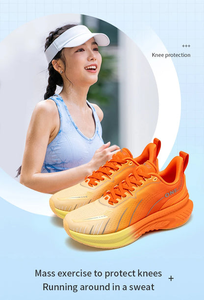 ONEMIX Nieuwe hardloopschoenen met demping voor heren, geschikt voor intensieve hardlopers, met veters, sportschoenen voor dames, antislip, outdoor, atletische herensneakers
