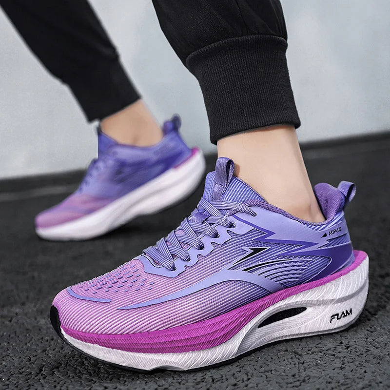 Unisex Sports Shoes Carbon Plate Walking Running Sneakers Shock-Absorbing Marathon Racing Athletics Training for Men & Women