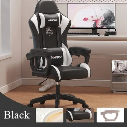 Ergonomic Office Chair with Back Support, Adjustable Height Swivel Gaming Chair with Armrests, Computer Desk Chair for Home Office & Work