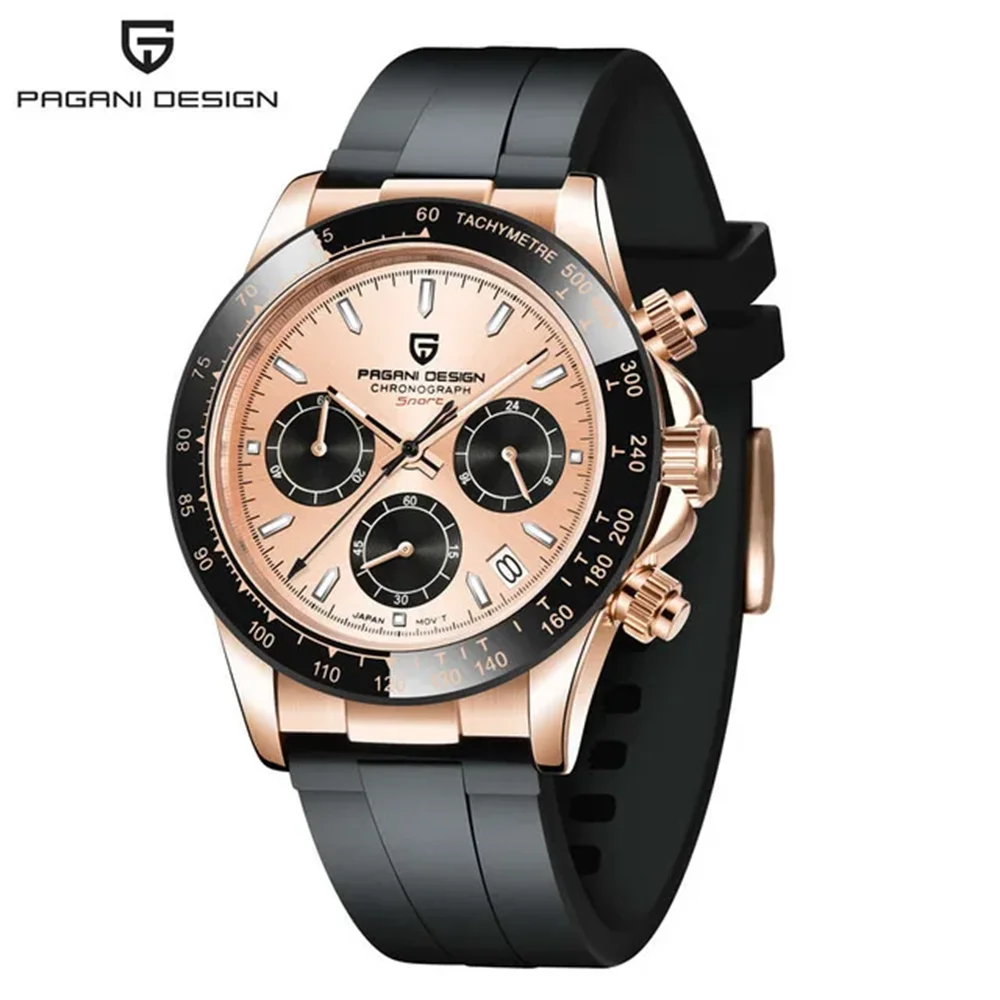 Neue PAGANI DESIGN PD1644 Luxus-Quarzuhr für Herren mit automatischem Datum, sportliche Armbanduhr, 100m wasserdicht, Chronograph, Herrengeschenk