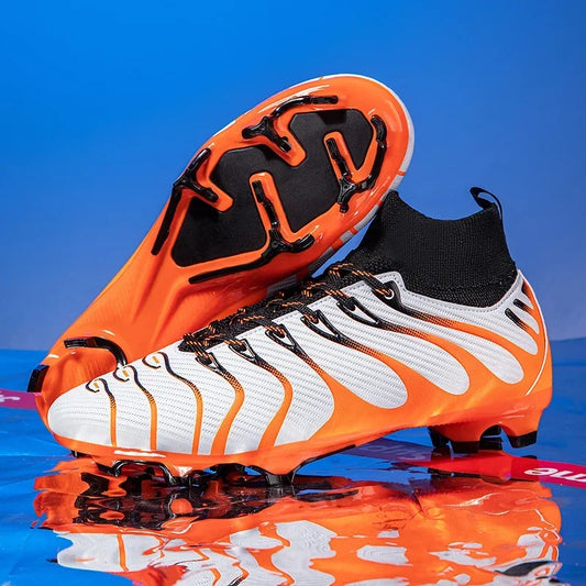 Men's Match Football Boots Sport Training Long Spikes FG/TF Boys Cleats Outdoor Soccer Shoes Non-Slip Indoor Futsal Comfortable