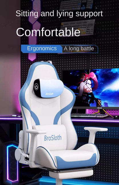 S6 Ergonomic Gaming Chair with Adjustable Backrest, Comfortable Computer Chair, Swivel Lift Chair with Armrests for Gaming & Office