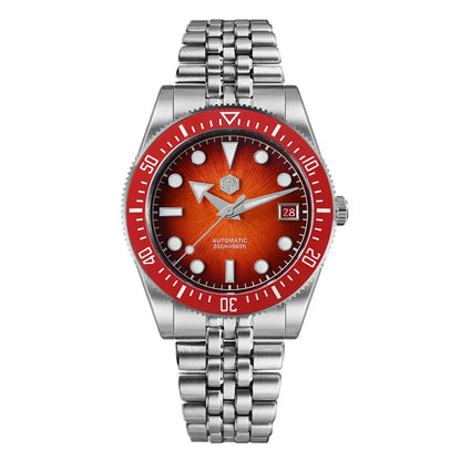San Martin 37.5mm 40mm Men Diver Watch Miyota 9015 Enamel Dial Luxury Automatic Mechanical Wristwatch Waterproof 200m SN0148