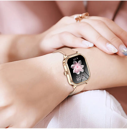 LIGE New Luxury Smart Watch Heart Rate Monitor Fashion Ladies Bracelet 2024 Bluetooth Call Smartwatch Womoen For Android IOS