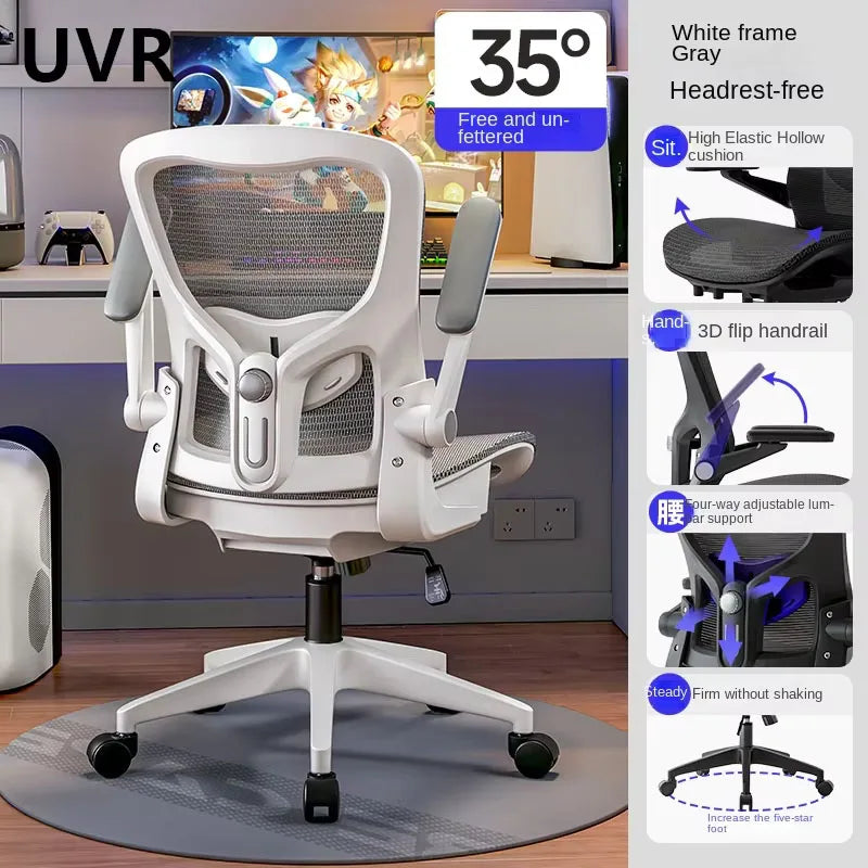 UVR Ergonomic Gaming Chair Mesh Office Chair with Reclining Backrest, Adjustable Computer Gaming Chair with Comfortable Support, Executive Swivel Chair