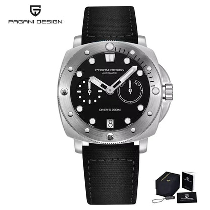 PAGANI DESIGN Men's Watches New Diver Automatic Mechanical Watch Sapphire Stainless Steel Sport 20 Bar Clock