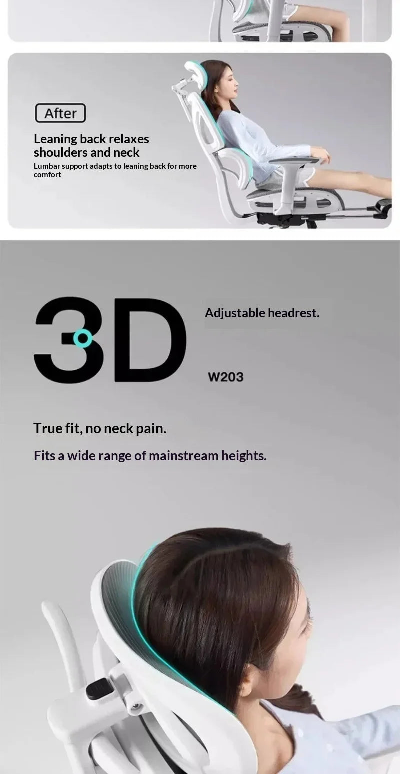 Comfortable Ergonomic Study Chair Waist Home Computer Relaxing Chair Office Chair High Back Ergonomic Chairs Office Furniture