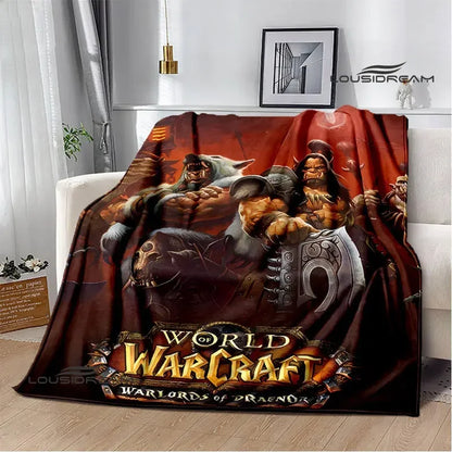 Game World of Warcraft Printed Blanket Kids Warm Flannel Soft and Comfortable Blankets Home travel blanket birthday gift