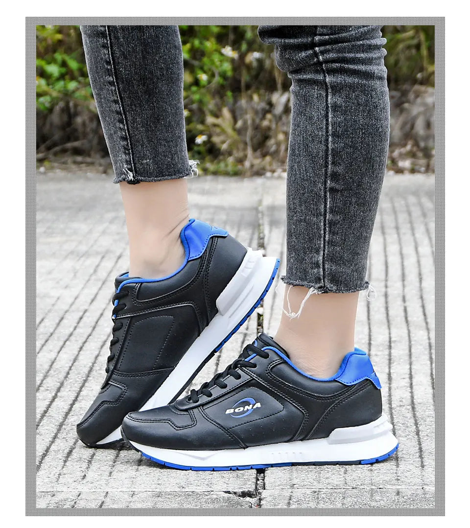 BONA 2023 New Designers Brand Classics  Light Sneakers Women Fashion Running Shoes Casual Walking Footwear Ladies Comfort