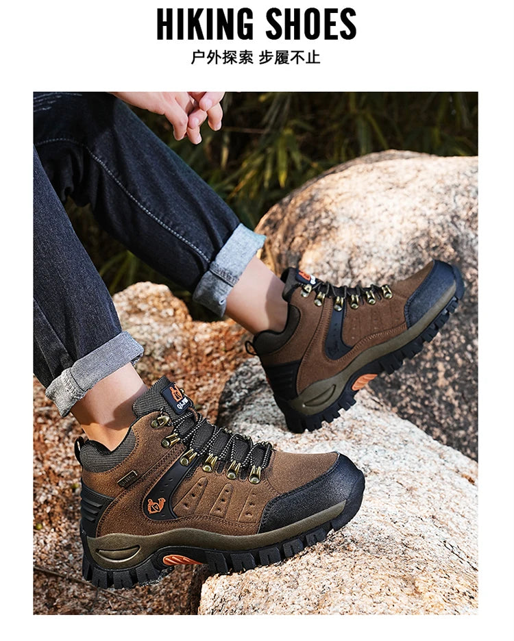 Outdoor-trekkingschoenen herfst/winter heren waterdichte wandelschoenen bergschoenen echt leer bosjacht tactische schoenen