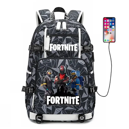 Fortnite Game Print Student Backpack Boys Girls Large Capacity School Bag Waterproof Lightweight Durable Bookbag Birthday Gift