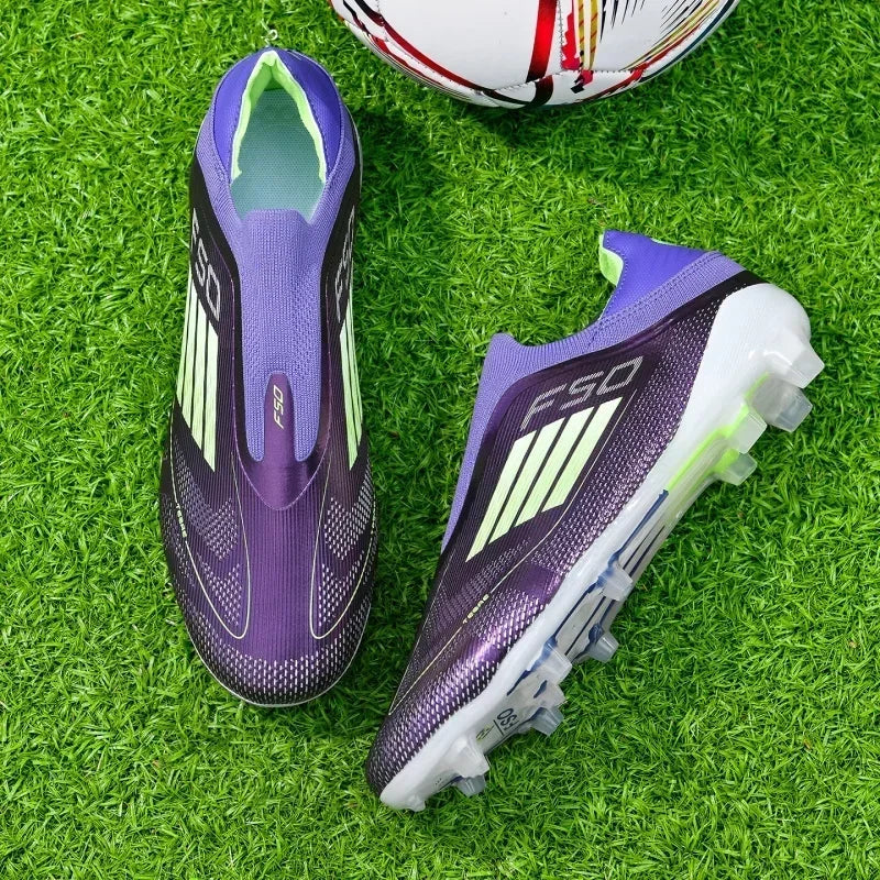 Nouvelles chaussures de football pour hommes, crampons longs antidérapants pour adultes, chaussures de sport pour garçons, crampons d'entraînement en plein air, respirantes et confortables