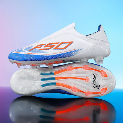 New Men Football Boots Non-Slip Outdoor Sneakers Match Grass Cleats High-quality Soccer Shoes Futsal Hot-selling High-top Light