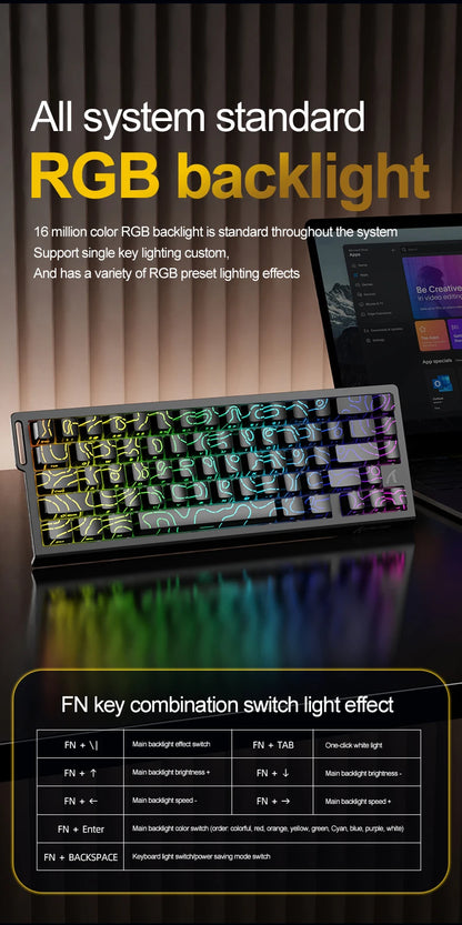 ATTACK SHARK X68HE Magnetic Keyboard Red Wired Mechanical for Pro Gaming 0.01mm Rapid Trigger 8000Hz SOCD/Rs 0.125ms 128K Rate