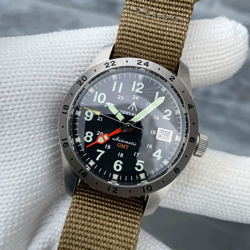STEELFLIER Official SF792 GMT Mechanische Armbanduhr NH34 Uhrwerk Super BGW9 C3 Leuchtmasse 200M wasserdichte Luxus-Taucheruhr für Herren