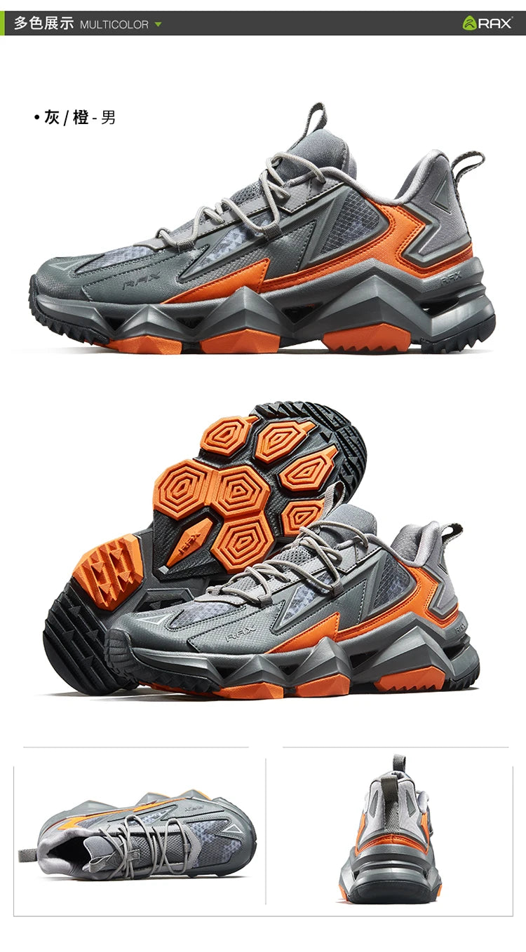Rax Men's Waterproof Hiking Shoes Breathable Hiking Boots Outdoor Trekking Sports Sneakers Tactical Shoes