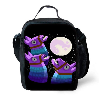 Popular Game FortniteS Child Insulated Large Capacity Bag for Boy and Girl Student Outdoor Resuable Thermal Cooler Lunch Box
