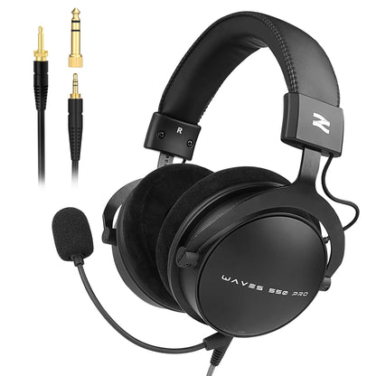 Auscultadores com Fios Over-Ear Talomen TOP W550X com Drivers de 50mm, Graves Profundos, Cabo Amovível e Microfone Integrado – Auscultadores para Gaming, DJ, Estúdio e Escritório