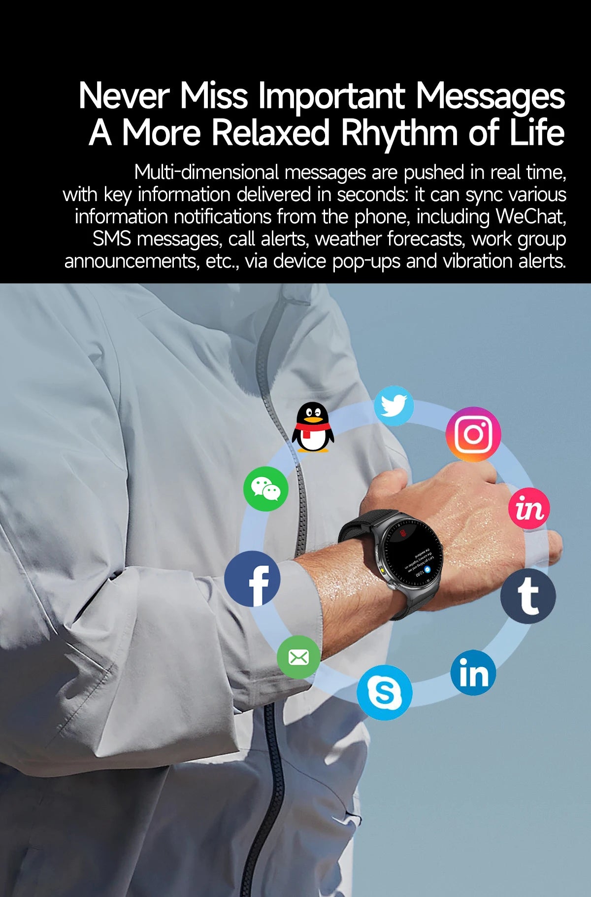 2026 AI Health Smartwatch ECG + PPG, Blood Pressure, Uric Acid & Body Fat Monitoring, AMOLED Display & Bluetooth Calling