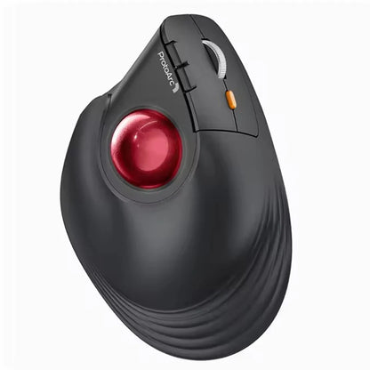ProtoArc EM05NL Ratón trackball inalámbrico recargable Bluetooth ergonómico vertical con bola para ordenador, iPad, Mac y Windows