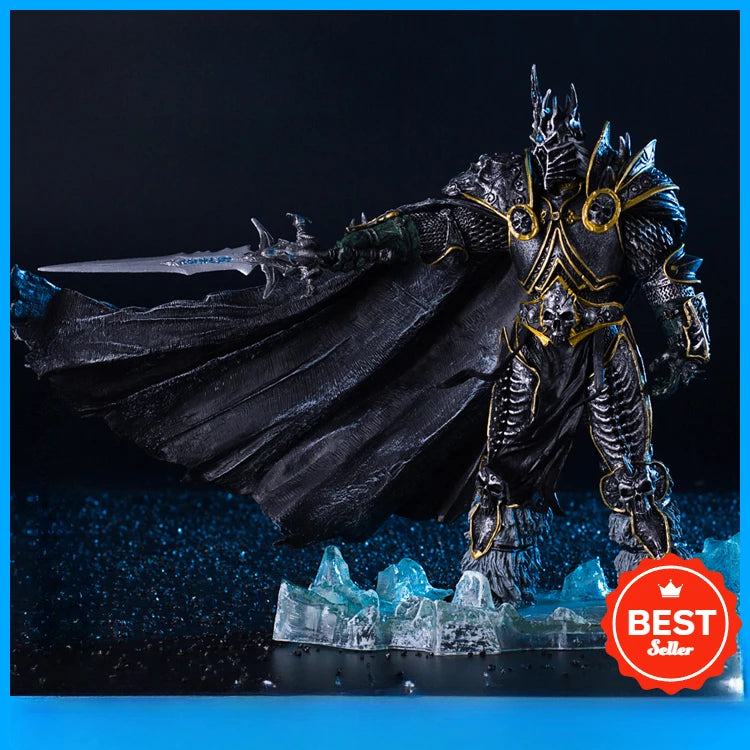 Model figurină anime World of Warcraft periferice de joc 36cm, al 7-lea Lich King Illidan Stormrage, decorațiune pentru birou, cadouri, jucării pentru copii