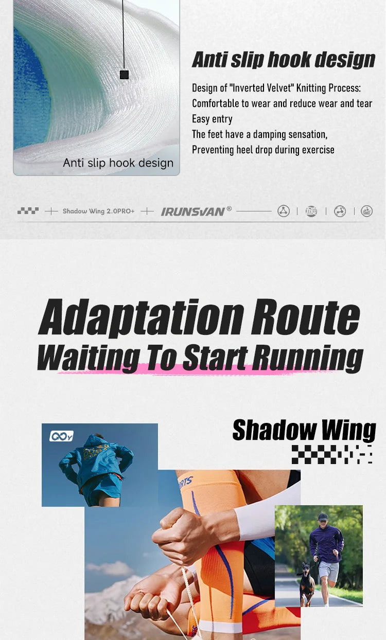 2025 IRUNSVAN SHADOW WING 2.0 PRO Marathon Air Cushion Sports Running Shoes, Carbon Plate Trail Running Shoes, Lightweight Sneakers