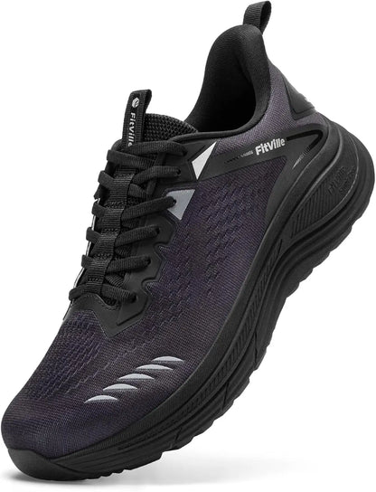 Chaussures de sport extra larges FitVille pour hommes, respirantes, pour la gym, l'athlétisme, l'entraînement croisé, la course à pied, avec amorti maximal.