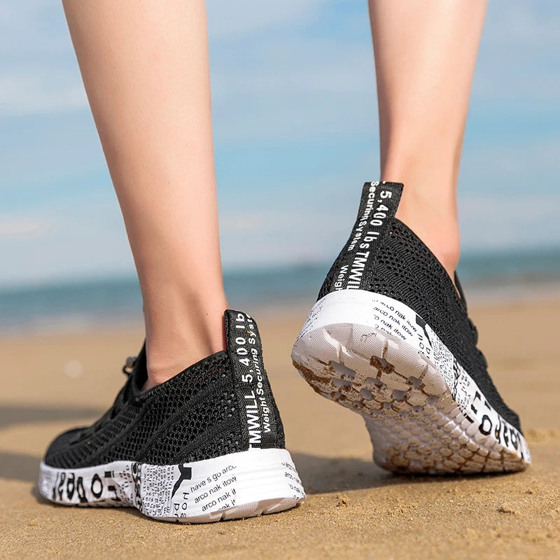 Men and Women Aqua Shoes, Wading Water Upstream Outdoor Sports Beach Sneakers, Canyoning Camping Amphibious River Tracing Creek