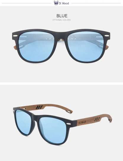Oi Wood Sunglasses Polarized Black Walnut Wood Sunglasses for Man Polarized High Quality Sun Glasses Men UV400 Eyewear