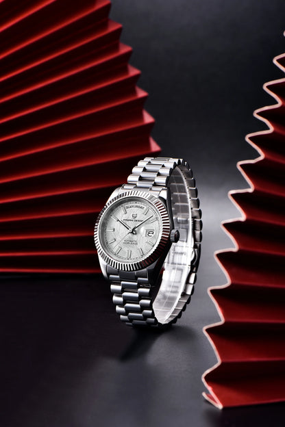 PAGANI DESIGN 2026 New Rose Gold Blue DD40 Luxury Automatic Watch Men Mechanical Wristwatch Mens Sapphire glass Waterproof Watch