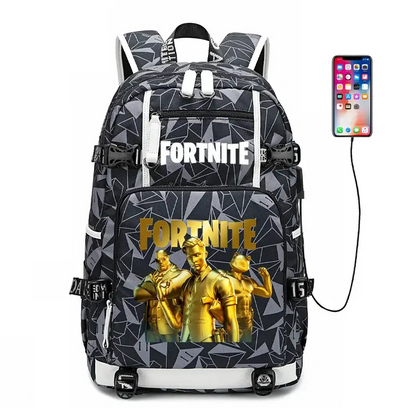 Fortnite Game Print Student Backpack Boys Girls Large Capacity School Bag Waterproof Lightweight Durable Bookbag Birthday Gift