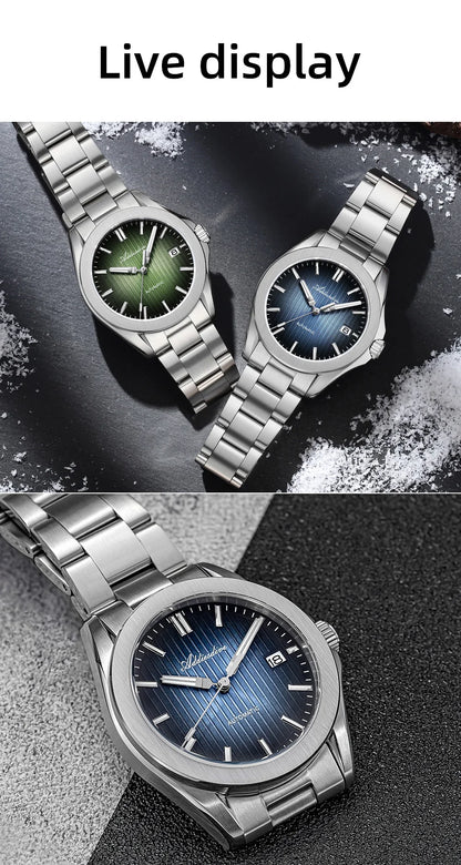 ADDIESDIVE Luxury Men's Automatic Watch Sapphire Glass Japan 8215 Mechanical Watch BGW9 Super Luminous Men Analog Watches AD2533