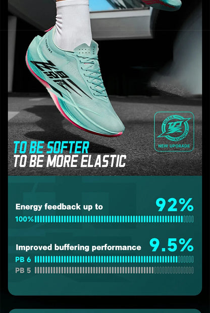 QIAODAN Feiying PB6.0 Herenhardloopschoenen Professionele marathon-hardloopschoenen met volledig opgehangen koolstofplaat QDB023261299