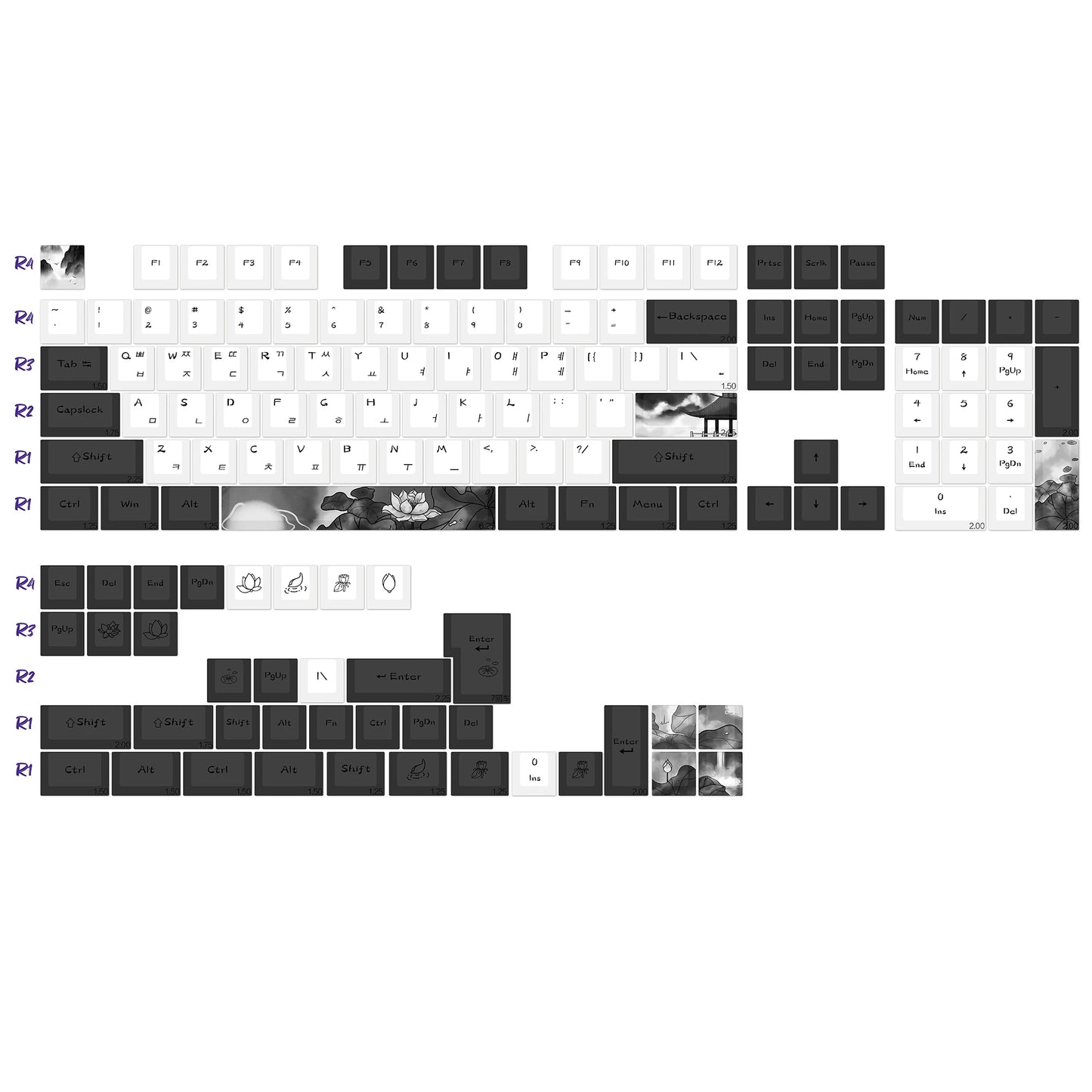 KBDiy GMK Modern Dolch Keycaps Retro PBT Keycap Cherry Profile for Cherry Gateron Kailh MX Switches 60 Mechanical Keyboard Gamer