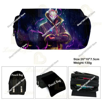 Estuche escolar Fortnite Victory Royale para niños y niñas, estuche para lápices de gran capacidad con Peely, Llama y héroes, caja para bolígrafos infantil, bolsa para niños y adolescentes