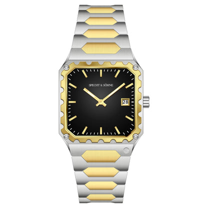 Specht & Söhne New Luxury Square 222 Watch Waterproof Male Clock Luminous Sapphire Stainless Steel Blue Men Watch Reloj Hombre