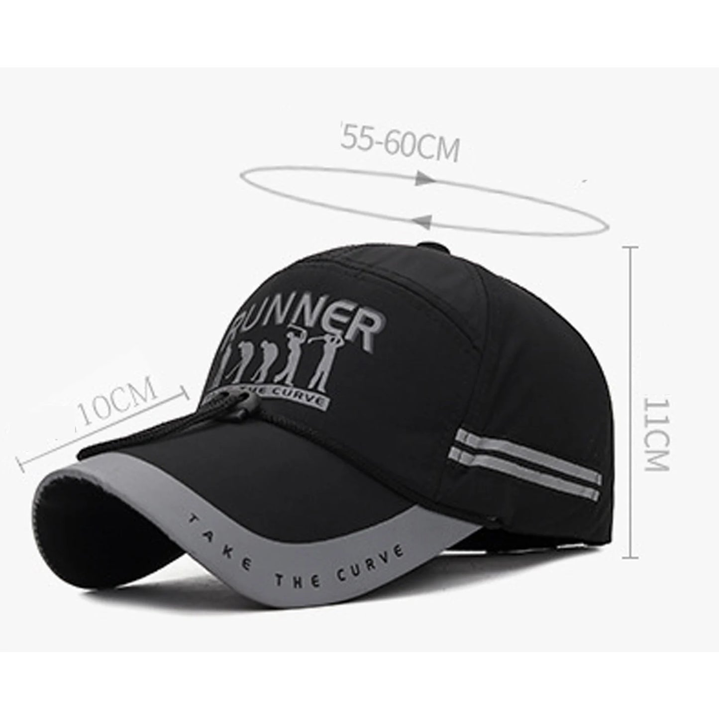 Men's Peaked Cap Adjustable Breathable Sports Cap Long Brim Sunscreen Baseball Cap For Men Fashion Boy Snapback Hat Caps