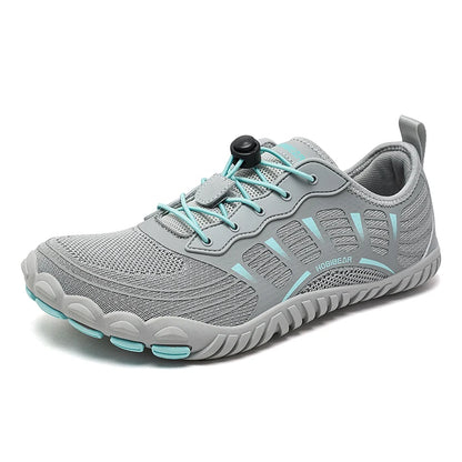 HOBIBEAR Sneaker unisex a punta larga, stile barefoot, antiscivolo, scarpe sportive da esterno con fascia elastica, sneakers da spiaggia