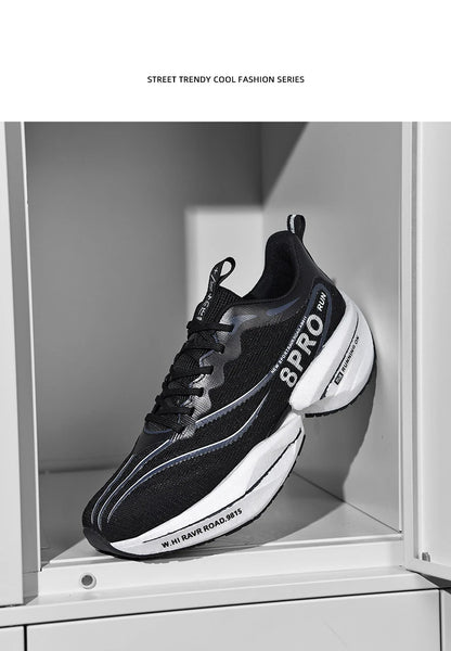 Men's Running Shoes Carbon Plate Racing Marathon Athletic Shoes Cushioned Comfortable Road Sneakers Teenage Training Shoes